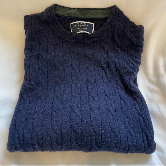 Charles Tyrwhitt Wool CableKnit Sweated - Picture 1 of 4